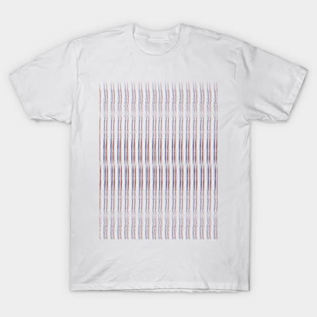 Thin Lines Blue Red White T-Shirt by PSCSCo